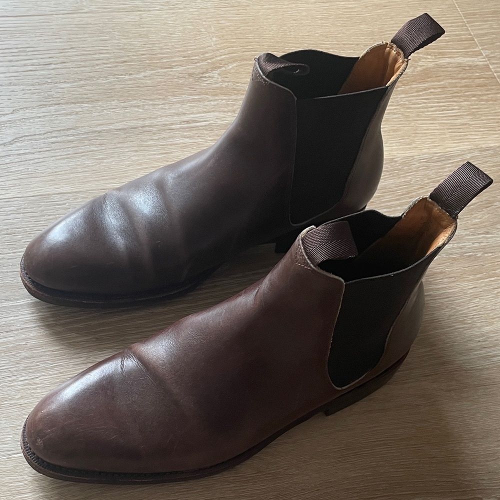 Meermin Brown Leather Chukka Boots